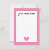 女パーソナライズされたの子の文房具 サンキューカード (正面)