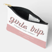 女パーソナライズされたの子の旅はセラピーより安い アクセサリーポーチ (見開き)