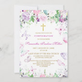 女パーソナライズされたの子の確認 招待状 (正面)