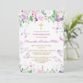 女パーソナライズされたの子の確認 招待状 (スタンド正面)