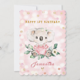 女パーソナライズされたの子の誕生日おめでとう サンキューカード