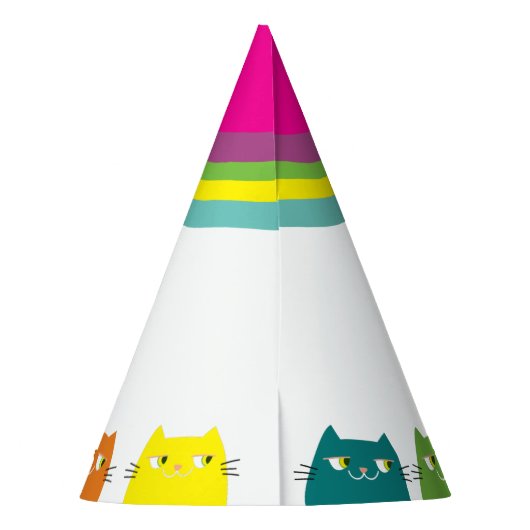 女パーソナライズされたの子の誕生日パーティー パーティーハット (裏面)