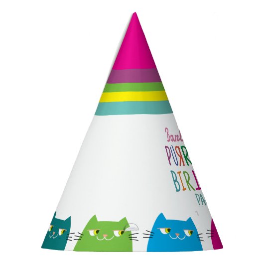 女パーソナライズされたの子の誕生日パーティー パーティーハット (左)