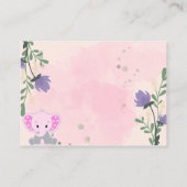 女パーソナライズされたの子の赤ちゃんシャワー – 自分で作成 エンクロージャーカード (裏面)