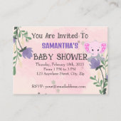 女パーソナライズされたの子の赤ちゃんシャワー – 自分で作成 エンクロージャーカード (正面)