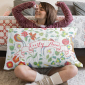 女パーソナライズされたの子の部屋の水の色の鳥のフローラ 枕カバー