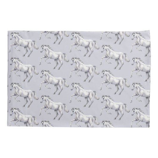 女パーソナライズされたの子は馬で枕カバーの名前 枕カバー (裏面)