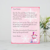 女パーソナライズされたの子へのサンタクロースからの手紙 (スタンド正面)