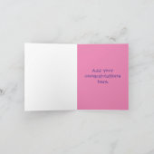 女パーソナライズされたの子カード – Giraffe Bunting シーズンカード (内部)