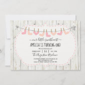 女パーソナライズされたの子バレンタインデー誕生日パーティー 招待状 (正面)