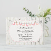 女パーソナライズされたの子バレンタインデー誕生日パーティー 招待状 (スタンド正面)