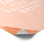 女パーソナライズされたの子ベッドルームアート ポスター (角)