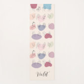 女パーソナライズされたエレガント線アートヨガマット ヨガマット (正面)