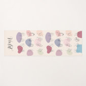 女パーソナライズされたエレガント線アートヨガマット ヨガマット (正面(横))