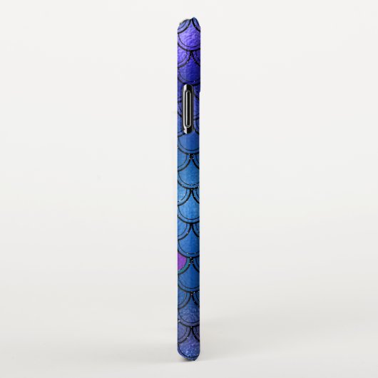 女パーソナライズされたガーリーの子とはかりで測いう人魚 iPhoneケース (右側)