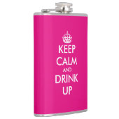 女パーソナライズされた人の保ピンクの穏やかなお尻 フラスク (右)