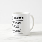 女パーソナライズされた人伝説 コーヒーマグカップ (正面右)