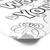 女パーソナライズされた国際的の日の色 ポスター (角)