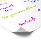 女パーソナライズされた子のポスター「かわいいレディバグ」 ポスター (角)