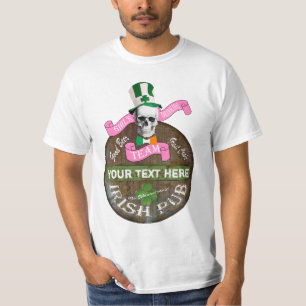 女パーソナライズされた子アイルランドの飲みチームSt patricks Tシャツ