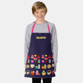 女パーソナライズされた子エプロンかわいいパーティー食品 エプロン (着用した状態)