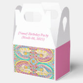 女パーソナライズされた子ユニコーン誕生日パーティー好意ボックス フェイバーボックス (オープン)