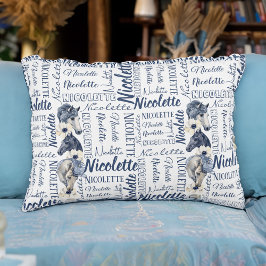 女パーソナライズされた子名の枕 アクセントクッション