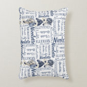 女パーソナライズされた子名の枕 アクセントクッション (正面(垂直))