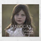 女パーソナライズされた子生誕生会 リキュールボトルラベル (シングルラベル)