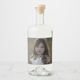 女パーソナライズされた子生誕生会 リキュールボトルラベル