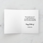 女パーソナライズされた子用の甘い人魚誕生日カード カード (内部)