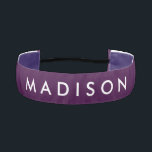 女パーソナライズされた子用スリップまたは滑ること紫ノンヘッドバンド アスレチックヘッドバンド<br><div class="desc">これはパーソナライズされた女の子のパープル非スリップまたは滑ることヘッドバンドだ。ジム、踊り、陸上競技、バレーボール、ソフトボール、バスケットボール、ラグビー、テニス、サッカーなどのスポーツ用のかわいいアクセサリー。名前カスタム、モノグラム、ジャージー番号または引用文のテンプレートをおもしろい使用できる。女や女の子に対する贈り物だ。</div>