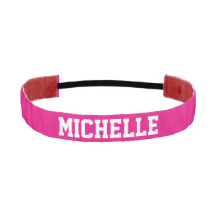 女パーソナライズされた子用ネオンピスリップまたは滑ることンク非ヘッドバンド アスレチックヘッドバンド
