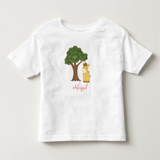 女パーソナライズされた子用Tシャツ トドラーTシャツ (正面)