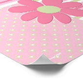 女パーソナライズされた子部屋のフラワーポスター ポスター (角)