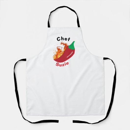 女パーソナライズされた性と男の子のためのキッチンエプロン エプロン (正面)