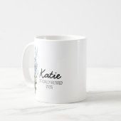 女パーソナライズされた性の定年ギフト コーヒーマグカップ (正面左)