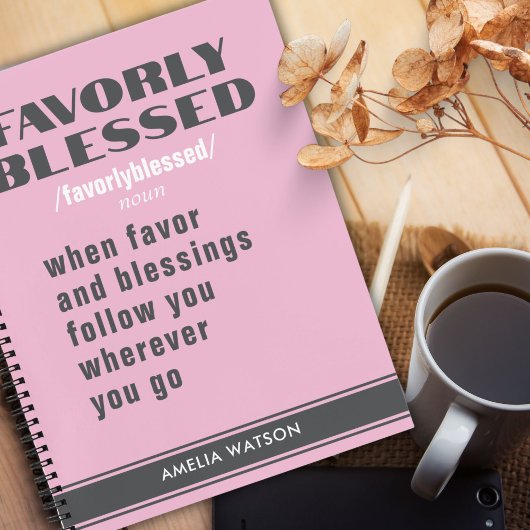 女パーソナライズされた性ピンクのモチベーション ノートブック