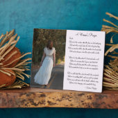 女パーソナライズされた性祈りの言葉写真プラーク フォトプラーク (側面)