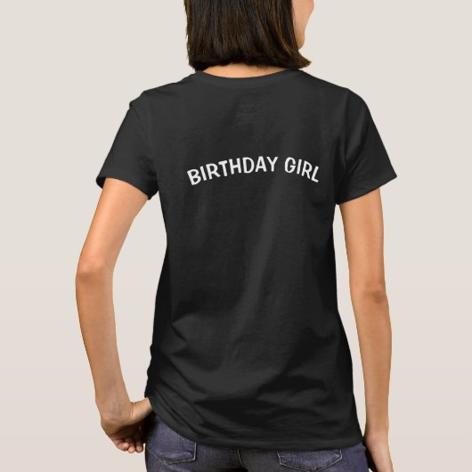 女パーソナライズされた性60誕生日 Tシャツ (裏面)