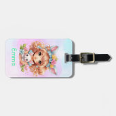 女パーソナライズされた性 ラゲッジタグ (正面横)