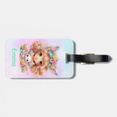 女パーソナライズされた性 ラゲッジタグ (裏面横)