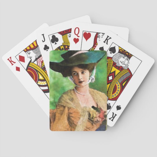 女ビクトリアンかわいらし遊カード トランプ (裏面)
