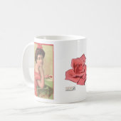 女ビクトリアンの人が私のバレンタインデー コーヒーマグカップ (正面左)