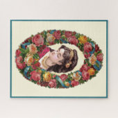 女ビクトリアンの内数々の色バラリース ジグソーパズル (横)