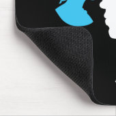 女ビクトリアンの子シルエットカメラ マウスパッド (コーナー)