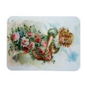 女ビクトリアンの子(バラ) マグネット (横)