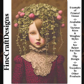 女ビクトリアンの子,ピンクバdsグリーンつる植物BF1デコページ 薄葉紙