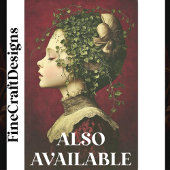 女ビクトリアンの子、ベルベットのドレス、つる植物BE5デコページ 薄葉紙