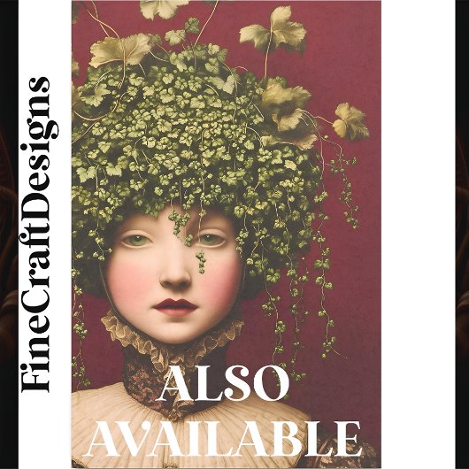 女ビクトリアンの子、ベルベットのドレス、つる植物BE6デコページ 薄葉紙